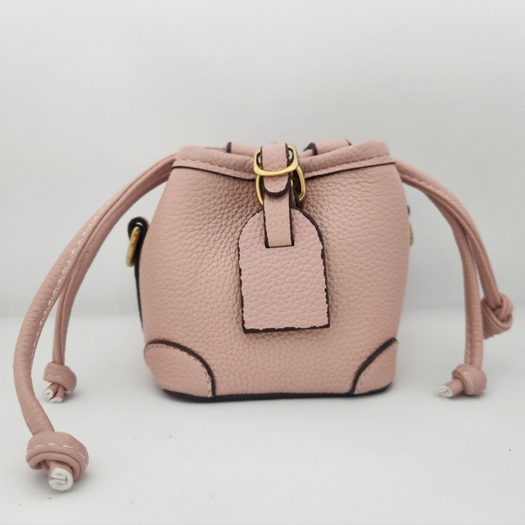 Kids - Mini PU Bucket Bag with Tag Detail and Crossbody Strap - Picture 3 of 5